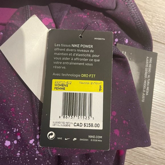 NIKE Power Legendary Prism Pink Black- S - Picture 5 of 6